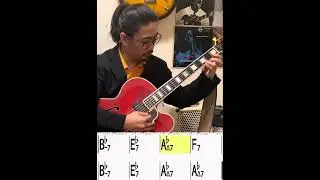 【Jazz Guitar Lesson】Bebop licks#36 Charlie Parker Guitar Phrase 2-5-1 Chord Progression 