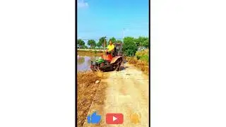 Paddy field plowing machine amazing video and satisfactory 