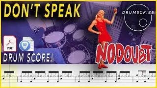 Don't Speak - No Doubt | Drum SCORE Sheet Music | #84 DRUMSCRIBE