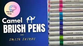Unboxing Camel Brush Pen Set ( 24 Colors) | Art Supplies Review & Test | Kokuyo Camel Brush Pens |