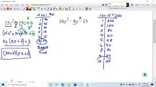 Factoring a Quadratic with Leading Coefficient Greater Than 1 Problem Type 3