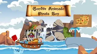 Convite Animado Pirata Menino