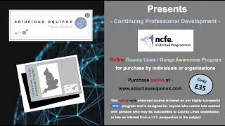 County Lines and Gangs Awareness Online NCFE Endorsed course