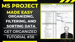 LEARN TO ORGANIZE, FILTER, AND SORT YOUR TASKS AND RESOURCES EFFECTIVELY IN MS PROJECT MADE EASY #38