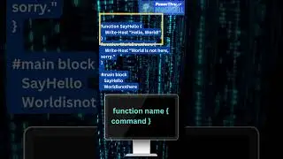 Function: How to create a PowerShell Function  
