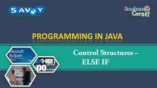 [2020]-Programming in JAVA - Control Structure - Decision Making - else if ladder - PART 1