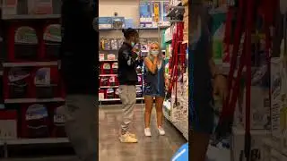 TALKING THROUGH MASK PRANK! #shorts #walmart
