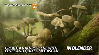 TRAILER MAKING OF NATURE SCENE WITH QUIXEL MEGASCANS IN BLENDER AND EEVEE REAL TIME