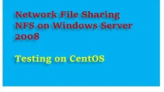 NFS (Network File Sharing) Server on Windows 2008