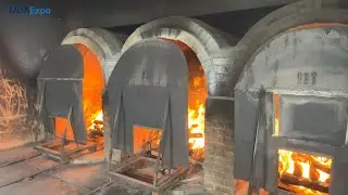Korean Bamboo Salt Mass Manufacturing Process  Roasted 9 times in a loess kiln Sambo ROAExpo