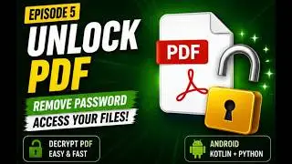 🔓 🚀 Build a Professional PDF Toolkit App | Episode 5: Unlock Password Protected PDF