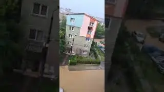 Inundație pe Str. Făgărașului din Reșița, 12.06.2023
