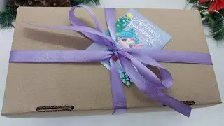 Подарочный бокс для девочек в сиреневом цвете #бантыручнойработы
