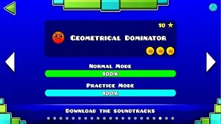Geometrical Dominator - LVL 19 [ALL COINS] Geometry Dash