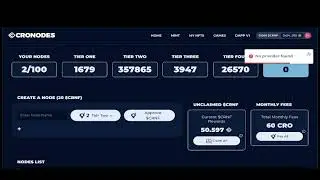 Create a node and EARN the new CRNF