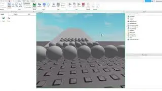 some spheres rolling down a hill + how i made it