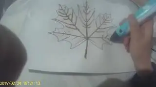 Осенний цветок из 3Д РУЧКИ