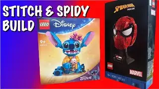 LEGO: Spider-man mask and Stitch Time lapse build and review