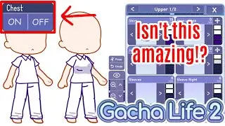 Gacha Life 2 Chest on/off button (Male & Female base)