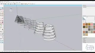 Helix along Curve in sketchup
