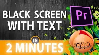 How To Add A Black Screen With Text Premiere Pro