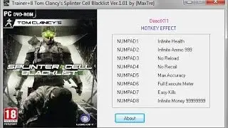 Splinter Cell Blacklist ТРЕЙНЕР 10 ФУНКЦИЙ ►ЧИТОМАНИЯ