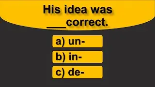 English Prefixes | Prefixes Test No2
