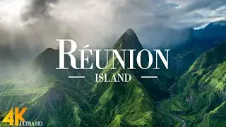 FLYING OVER RÉUNION ISLAND (4K UHD) • Stunning Footage, Scenic Relaxation Film with Calming Music