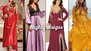 glamorous and glorious comfortable women night gown designing