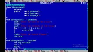 Program to search for a given element in an array using Binary Search method