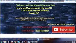 Move operation command in Siemens PLC S7-300 with