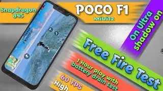 Poco F1 Free Fire Test 1 hour & battery drain test on ultra, High fps..