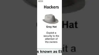types of hacker. white hat, black hat and grey hat hacker. #youtubeshorts #viral #video #hacking