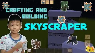 Crafting and Building MINECRAFT SKYSCRAPER #gameplay #gaming #gamingvideos #minecraft #fun