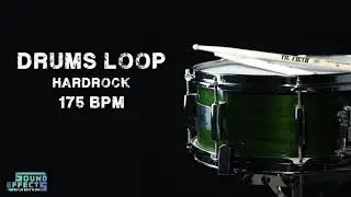 FREE DRUMS LOOP - HardRock - 175 BPM 🥁