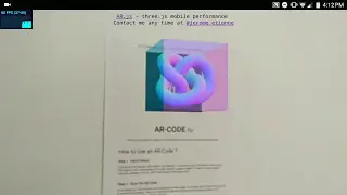 ARcode Instructions on the wall