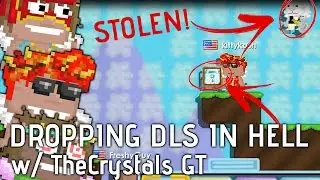 Growtopia - Scamming and Dropping DLs in Worlds ft. TheCrystals GT