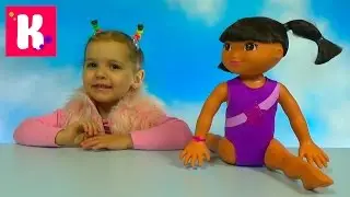 Katy and her new gymnast doll