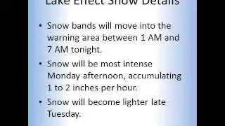 January 17-19th lake effect snow warning