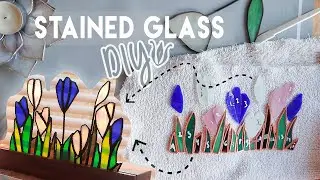 How I make a stained glass candlestick at my home studio | The entire process