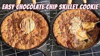 EASY GOOEY CRISPY EDGE SKILLET COOKIE RECIPE