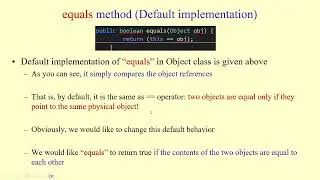 equals() method: Why and how to override it