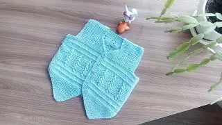 Vest for boys 6-12 months. Turkish design for toddlers.