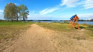 Прогулки по городу Кирс. Клубный сад, Набережная и Зелёный остров на велосипеде.