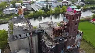 Flying in an old abandonned factory 4K