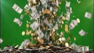 Intense Money Falling Green Screen Effect for Dynamic VFX Footage