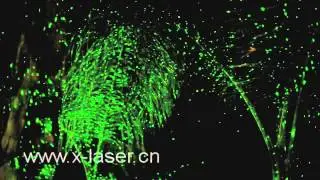 Blue and green landscape laser light for holiday decor