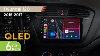 Hyundai İ20 2015-2017 6 GB RAM QLED Ekran Kablosuz Carplay  Android Multimedya Navigasyon