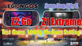 Legion Go S ( Z2 Go )  Vs Asus Rog Ally X ( Z1 EX ) Test Game 1080p Med TDP 25W