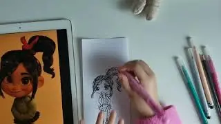 Drawing Vanellope _ Wreck-It Ralph 2